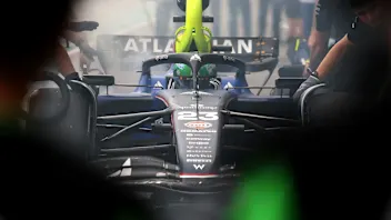 SINGAPORE, SINGAPORE - OCTOBER 03: Alexander Albon of Thailand driving the (23) Williams FW47