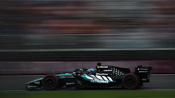 MELBOURNE, AUSTRALIA - MARCH 07: George Russell of Great Britain driving the (63) Mercedes AMG