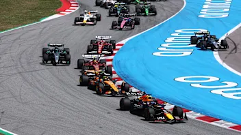 BARCELONA, SPAIN - JUNE 01: Max Verstappen of the Netherlands driving the (1) Oracle Red Bull
