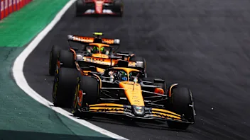 SAO PAULO, BRAZIL - NOVEMBER 02: Oscar Piastri of Australia driving the (81) McLaren MCL38 Mercedes