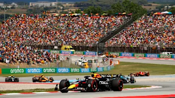BARCELONA, SPAIN - JUNE 23: Max Verstappen of the Netherlands driving the (1) Oracle Red Bull