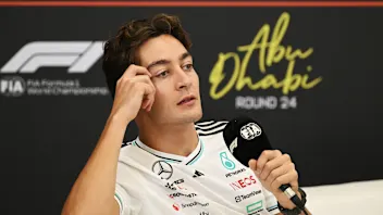 ABU DHABI, UNITED ARAB EMIRATES - DECEMBER 04: George Russell of Great Britain and Mercedes AMG