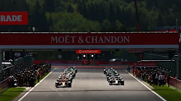 SPA, BELGIUM - JULY 26: Cars lineup on the grid for the Formation lap during the Sprint ahead of
