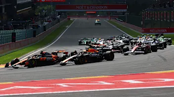 SPA, BELGIUM - JULY 26: Cars lineup on the grid for the Formation lap during the Sprint ahead of