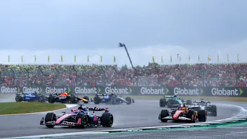 NORTHAMPTON, ENGLAND - JULY 06: Pierre Gasly of France driving the (10) Alpine F1 A525 Renault