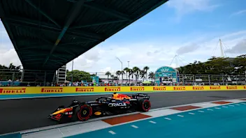 MIAMI, FLORIDA - MAY 03: Isack Hadjar of France driving the (6) Visa Cash App Racing Bulls VCARB 02