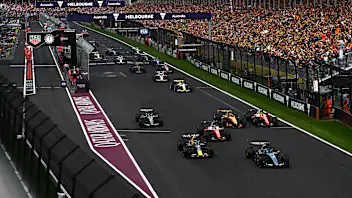 MELBOURNE, AUSTRALIA - MARCH 08: George Russell of Great Britain driving the (63) Mercedes AMG