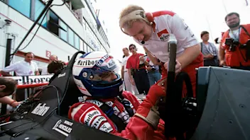 Alain Prost, Neil Oatley, Grand Prix of Hungary, Hungaroring, August 13, 1989. Alain Prost with