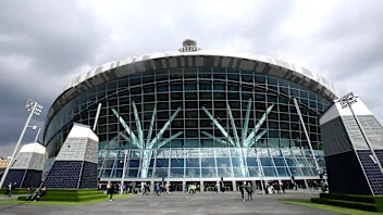 LONDON, ENGLAND - MAY 20: An aerial view of the Tottenham Hotspur stadium after the Premier League
