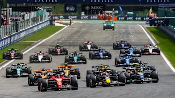 Start of the F1 Grand Prix of Belgium at Circuit de Spa-Francorchamps on July 30, 2023 in Spa,