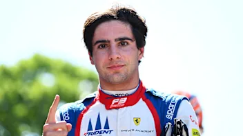 IMOLA, ITALY - MAY 16: Pole position qualifier Rafael Camara of Brazil and Trident (5) gives a