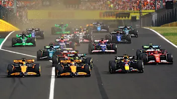 BUDAPEST, HUNGARY - JULY 21: Oscar Piastri of Australia driving the (81) McLaren MCL38 Mercedes,