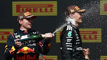 MONTREAL, QUEBEC - JUNE 15: Race winner George Russell of Great Britain and Mercedes AMG Petronas