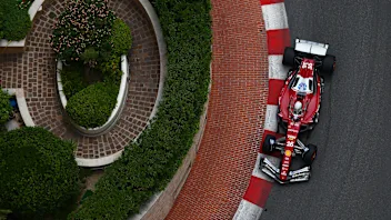 MONTE-CARLO, MONACO - MAY 23: Charles Leclerc of Monaco driving the (16) Scuderia Ferrari SF-25 on