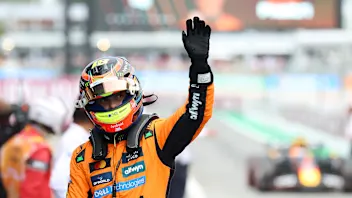 BARCELONA, SPAIN - MAY 31: Pole position qualifier Oscar Piastri of Australia and McLaren