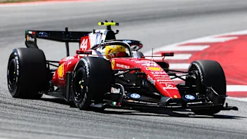 BARCELONA, SPAIN - JUNE 14: Lewis Hamilton of Great Britain driving the (44) Scuderia Ferrari SF-26