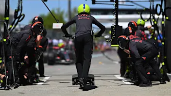 MONTREAL, QUEBEC - MAY 22: The Audi F1 Team pit crew ready for a stop during practice ahead of the