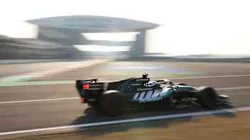 SHANGHAI, CHINA - MARCH 13: George Russell of Great Britain driving the (63) Mercedes AMG Petronas