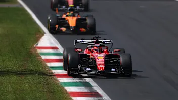 MONZA, ITALY - SEPTEMBER 05: Charles Leclerc of Monaco driving the (16) Scuderia Ferrari SF-26 on