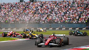 MEXICO CITY, MEXICO - OCTOBER 26: Charles Leclerc of Monaco driving the (16) Scuderia Ferrari SF-25