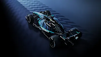 Mercedes-AMG F1 W17 E PERFORMANCE Rennwagen in einer speziellen MANUFAKTUR-Lackierung für den