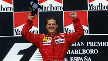 CIRCUIT DE BARCELONA-CATALUNYA, SPAIN - JUNE 02: Michael Schumacher, 1st position, celebrates on