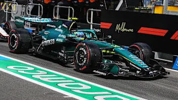 MELBOURNE, AUSTRALIA - MARCH 07: Fernando Alonso of Spain driving the (14) Aston Martin F1 Team