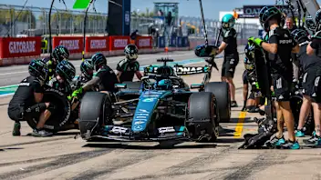 AUSTIN, TEXAS - OCTOBER 23: George Russell of Great Britain driving the (63) Mercedes AMG Petronas