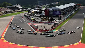 SPA, BELGIUM - JULY 26: Oscar Piastri of Australia driving the (81) McLaren MCL39 Mercedes leads