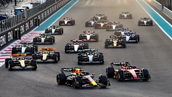 ABU DHABI, UNITED ARAB EMIRATES - NOVEMBER 26: Max Verstappen of the Netherlands driving the (1)