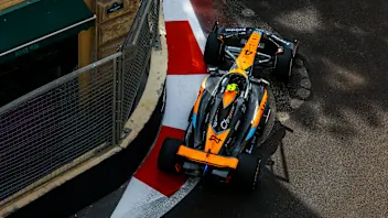 BAKU, AZERBAIJAN - APRIL 29: Oscar Piastri of Australia driving the (81) McLaren MCL60 Mercedes on