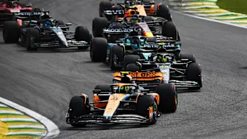 SAO PAULO, BRAZIL - NOVEMBER 05: Lando Norris of Great Britain driving the (4) McLaren MCL60