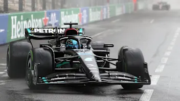 MONTE-CARLO, MONACO - MAY 28: George Russell of Great Britain driving the (63) Mercedes AMG