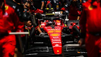 BARCELONA, SPAIN - JUNE 04: Carlos Sainz of Spain and Ferrari prepares to drive on the grid during