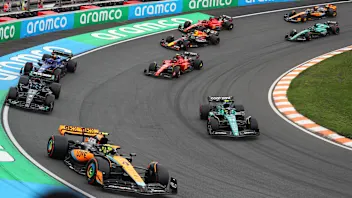 ZANDVOORT, NETHERLANDS - AUGUST 27: Lando Norris of Great Britain driving the (4) McLaren MCL60