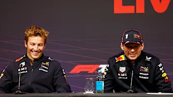 LONDON, ENGLAND - FEBRUARY 18: Max Verstappen of the Netherlands and Oracle Red Bull Racing looks