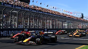 MELBOURNE, AUSTRALIA - MARCH 24: Max Verstappen of the Netherlands driving the (1) Oracle Red Bull