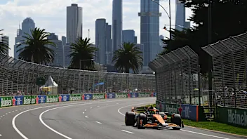 MELBOURNE, AUSTRALIA - MARCH 22: Lando Norris of Great Britain driving the (4) McLaren MCL38