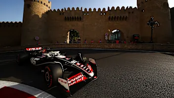 BAKU, AZERBAIJAN - SEPTEMBER 14: Oliver Bearman of Great Britain driving the (50) Haas F1 VF-24