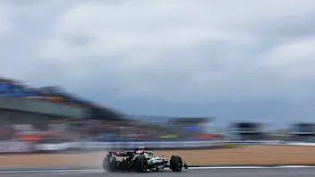 NORTHAMPTON, ENGLAND - JULY 06: Lewis Hamilton of Great Britain driving the (44) Mercedes AMG