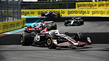 MIAMI, FLORIDA - MAY 04: Nico Hulkenberg of Germany driving the (27) Haas F1 VF-24 Ferrari on track