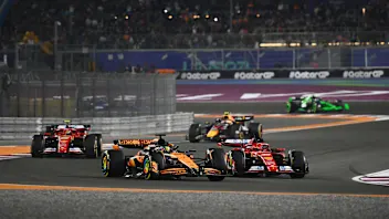 LUSAIL CITY, QATAR - DECEMBER 01: Lando Norris of Great Britain driving the (4) McLaren MCL38