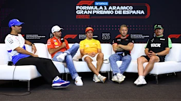 BARCELONA, SPAIN - JUNE 20: Daniel Ricciardo of Australia and Visa Cash App RB, Carlos Sainz of