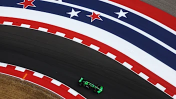 AUSTIN, TEXAS - OCTOBER 18: Zhou Guanyu of China driving the (24) Kick Sauber C44 Ferrari on track