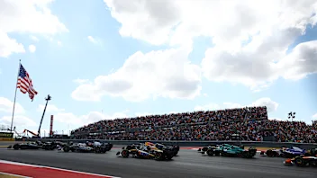 AUSTIN, TEXAS - OCTOBER 18: George Russell of Great Britain driving the (63) Mercedes AMG Petronas