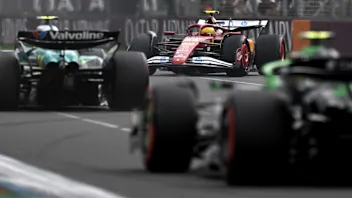 MELBOURNE, AUSTRALIA - MARCH 15: Lewis Hamilton of Great Britain driving the (44) Scuderia Ferrari