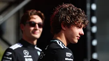 SHANGHAI, CHINA - MARCH 22: George Russell of Great Britain and Mercedes AMG Petronas F1 Team and