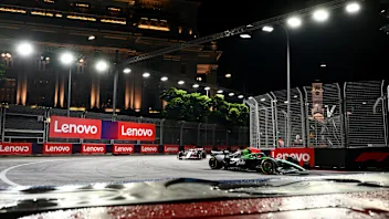 SINGAPORE, SINGAPORE - OCTOBER 05: Nico Hulkenberg of Germany driving the (27) Kick Sauber C45