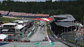 SPIELBERG, AUSTRIA - JUNE 29: Lando Norris of Great Britain driving the (4) McLaren MCL39 Mercedes
