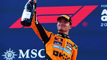 SPIELBERG, AUSTRIA - JUNE 29: Race winner Lando Norris of Great Britain and McLaren celebrates in
